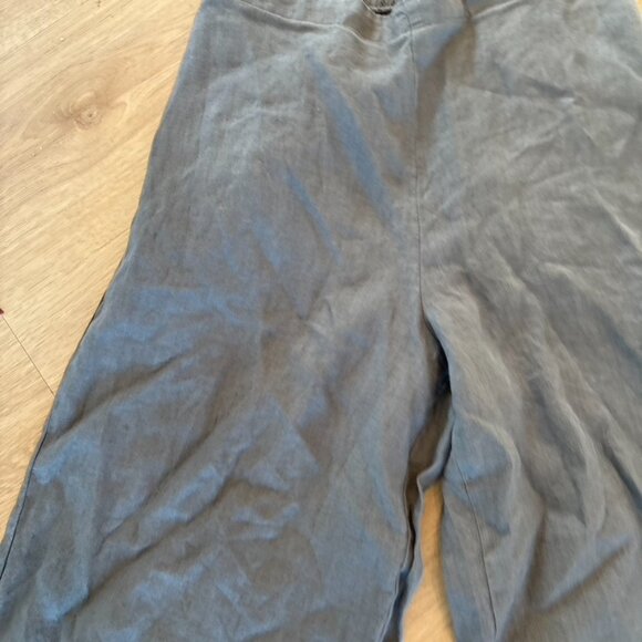 Flax Linen Pants Gray 4/6 Small - Picture 4 of 8